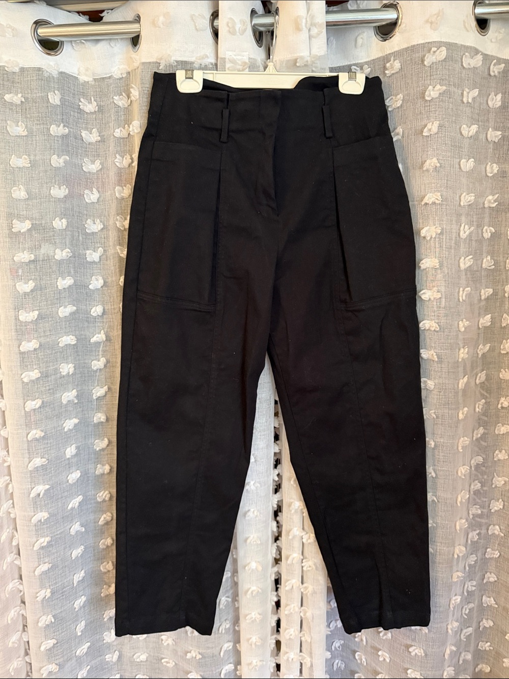 Banana Republic   Black High-Rise Utility Crop Pants